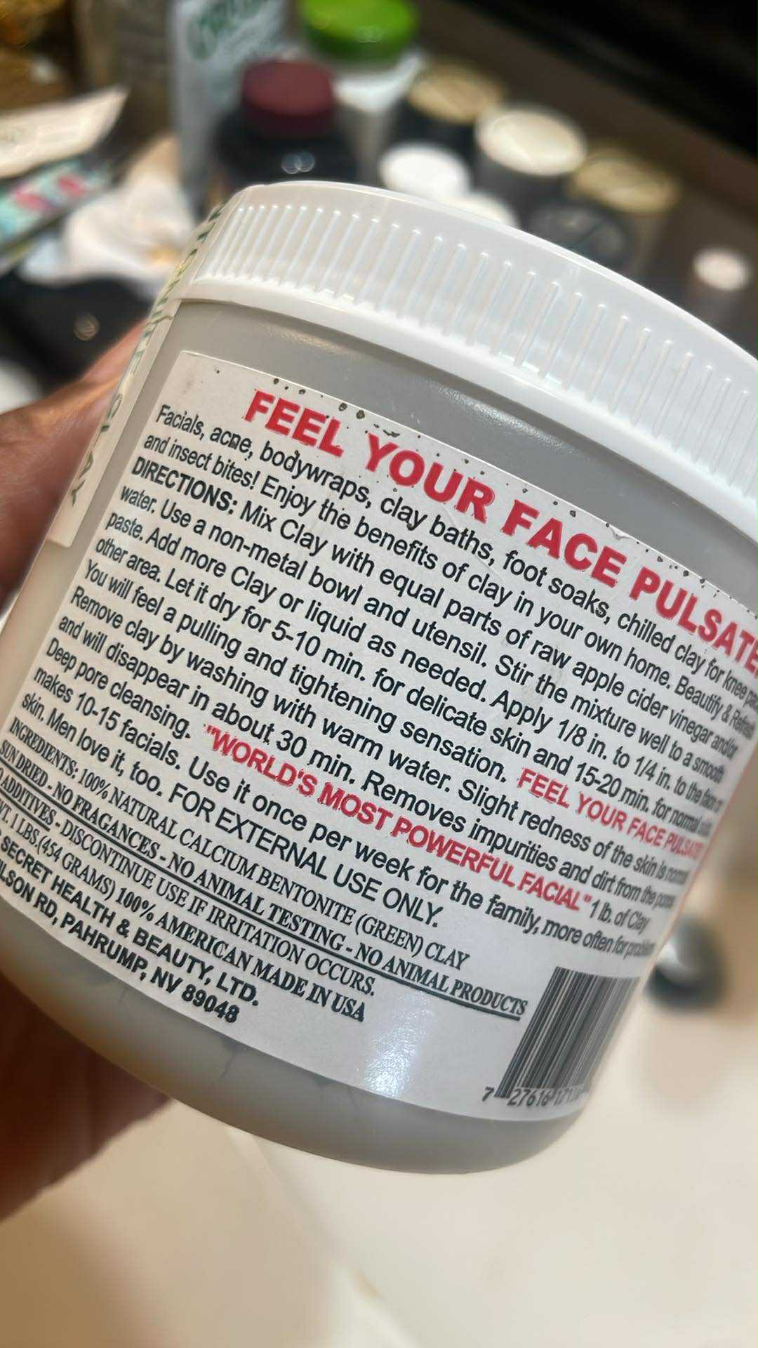 100% Natural Calcium Bentonite Clay | Deep Detox Mask